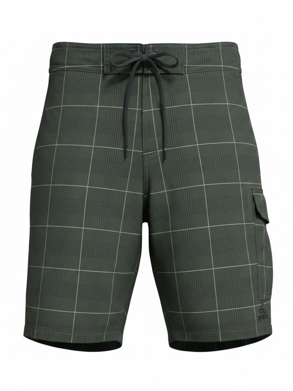 Prana Green Plaid Men's Board Shorts